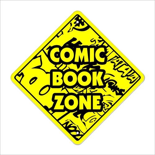 אזור חציית קומיקס אזור Xing | מקורה/חיצוני | 12 חנות שלטי פלסטיק גבוהה אספנים קומיקס קומיקס ילד כניסה לקיר